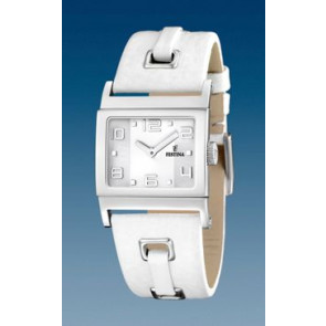 Watch strap Festina F16475-1 / F16475-4 / F16325 Leather White 24mm