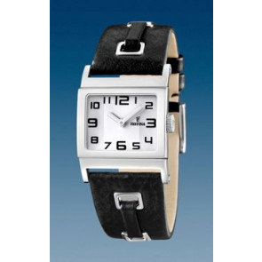Watch strap Festina F16475-2 / F16475-5 Leather Black 24mm
