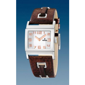 Watch strap Festina F16475-3 Leather Brown 24mm