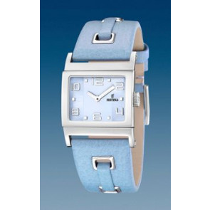 Watch strap Festina F16475-6 Leather Light blue 24mm