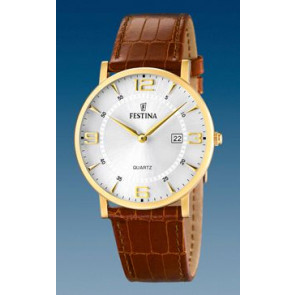 Watch strap Festina F16478/3 Leather Brown