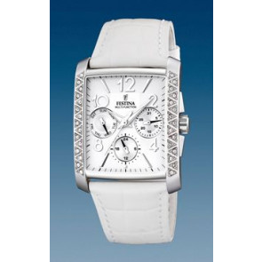 Watch strap Festina F16524-1 / F16524-2 / F16524-9 / F16524-A Leather White 25mm