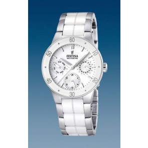Watch strap Festina F16530-1 Steel White 12mm