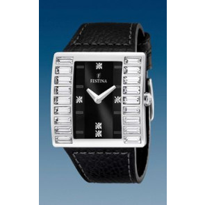 Watch strap Festina F16538-2 / F16538-7 Leather Black 32mm