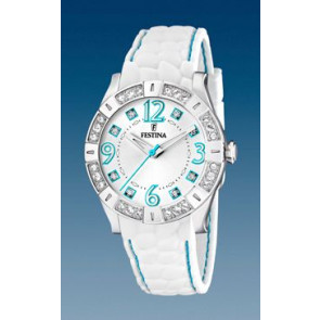 Watch strap Festina F16541-2 Silicone White 20mm