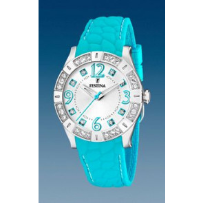 Watch strap Festina F16541-6 Silicone Light blue 20mm