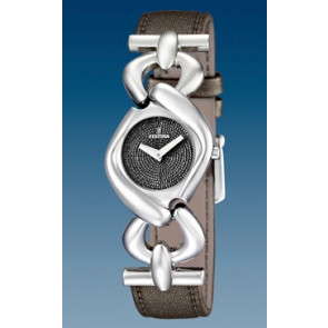 Festina watch strap F16545-4 Leather Brown + brown stitching