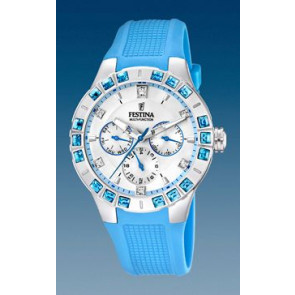 Watch strap Festina F16559-2 Rubber Light blue 15mm