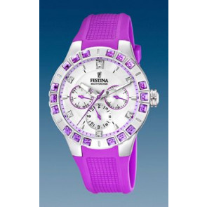 Watch strap Festina F16559-5 Rubber Purple 15mm