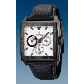 Watch strap Festina F16569-1 Leather/Plastic Black