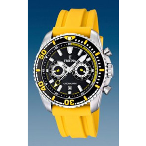 Watch strap Festina F16574-1 Rubber Yellow