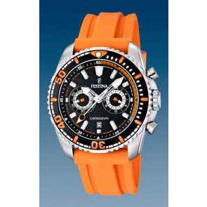 Watch strap Festina F16574-2 Rubber Orange 24mm