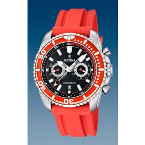 Watch strap Festina F16574-5 Rubber Red
