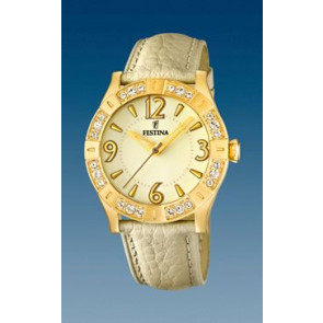 Watch strap Festina F16580-2 Leather Beige