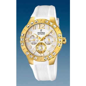 Watch strap Festina F16581-1 Silicone White 15mm