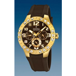 Watch strap Festina F16581-3 Rubber Brown 15mm