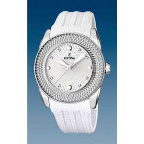 Watch strap Festina F16591-1 Silicone White 24mm