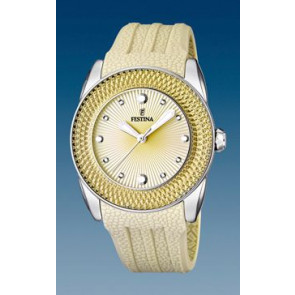Watch strap Festina F16591-2 Silicone Beige 24mm