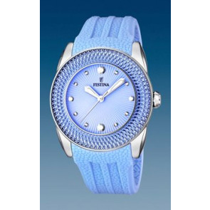 Watch strap Festina F16591-4 Silicone Light blue 24mm