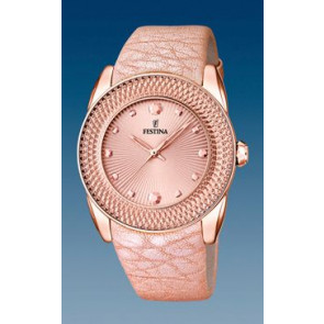 Watch strap Festina F16591-B Leather Rosé 24mm