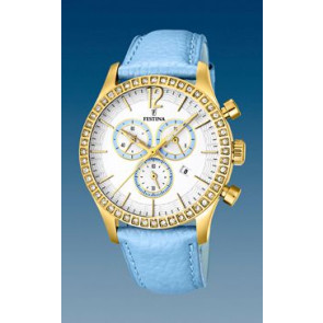 Watch strap Festina F16605-2 Leather Light blue 21mm