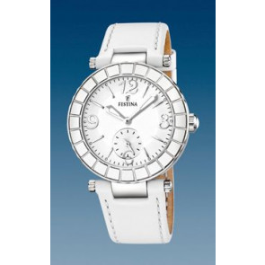 Watch strap Festina F16619-1 Leather White 11mm