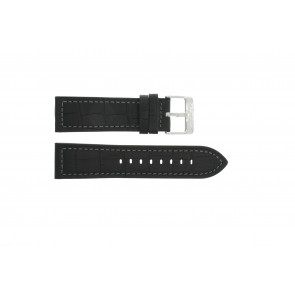 Watch strap Festina F16673-1 Croco leather Black 25mm