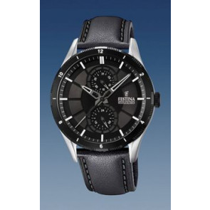 Watch strap Festina F16841-3 / F16870-1 Leather Black 21mm