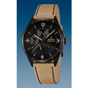 Watch strap Festina F16849-1 Nylon/perlon Beige 20mm