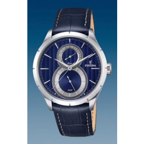 Watch strap Festina F16892-3 Leather Blue 23mm