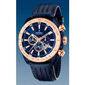 Watch strap Festina F16897-1 Leather Blue 25mm