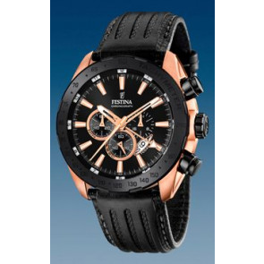 Watch strap Festina F16900 / F16900-1 / F16899 Leather Black 25mm