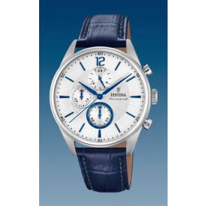 Watch strap Festina F20286 / F20286-1 / F20286-3 / F20286-5 / F20286-U Leather Blue 21mm