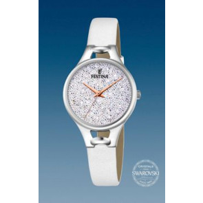 Watch strap Festina F20334-1 Leather White 10mm