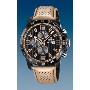 Watch strap Festina F20339-1 Leather Beige 23mm