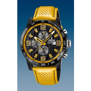 Watch strap Festina F20339-3 Leather Yellow 23mm