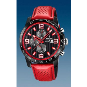 Watch strap Festina F20339-5 Leather Red 23mm
