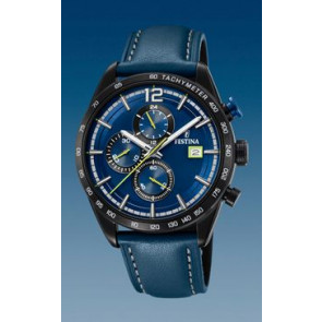 Watch strap Festina F20344-2 Leather Blue 22mm
