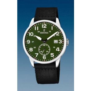 Watch strap Festina F20347-2 / F20347-3 Textiles Black