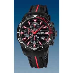Watch strap Festina F20366-3 Silicone Black