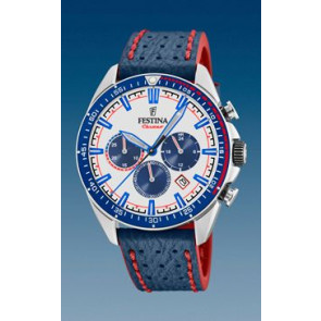 Watch strap Festina F20377-1 Leather Blue