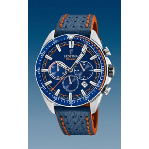 Watch strap Festina F20377-2 Leather Blue