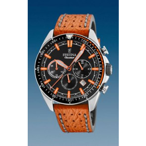 Watch strap Festina F20377-4 Leather Cognac