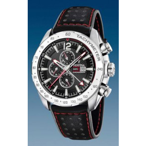 Watch strap Festina F20440-4 Leather Black