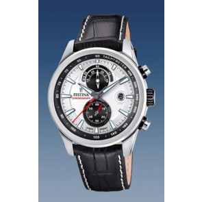 Watch strap Festina F20695-1 Leather Black 22mm