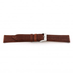 Watch strap Universal F360 Leather Dark brown 18mm