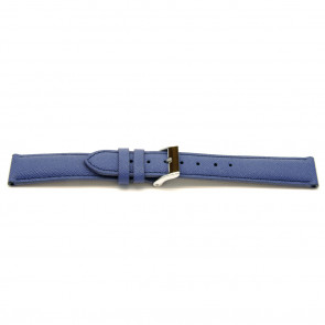 Watch strap Universal F601 Saffiano Leather Blue 18mm