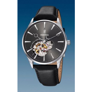 Watch strap Festina F6846-2 Leather Black 22mm