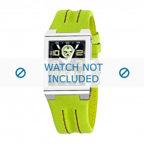 Festina watch strap F16224-3 Leather Green 14mm + standard stitching