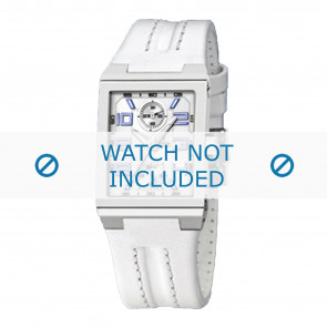 Watch strap Festina F16224-B / F16224/P1 Leather White 14mm